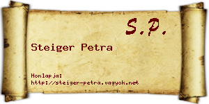 Steiger Petra névjegykártya