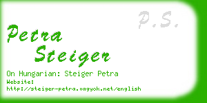 petra steiger business card